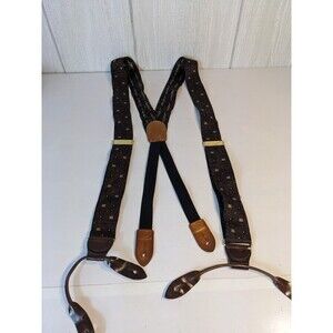 VTG Cole Haan Suspenders Abstract Squares Dots EUC